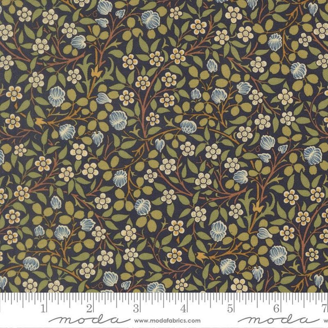 Quilting Cotton Morris Muse Twilight by Barbara Brackman