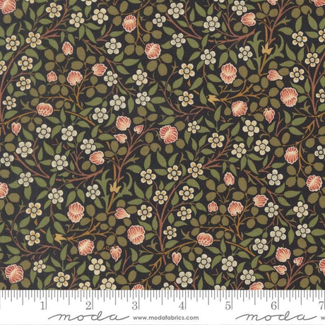 Quilting Cotton Morris Muse Ebony Floral Moda
