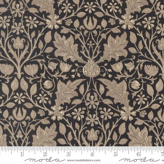 Quilting Cotton Morris Muse Ebony Barbara Brackman Moda