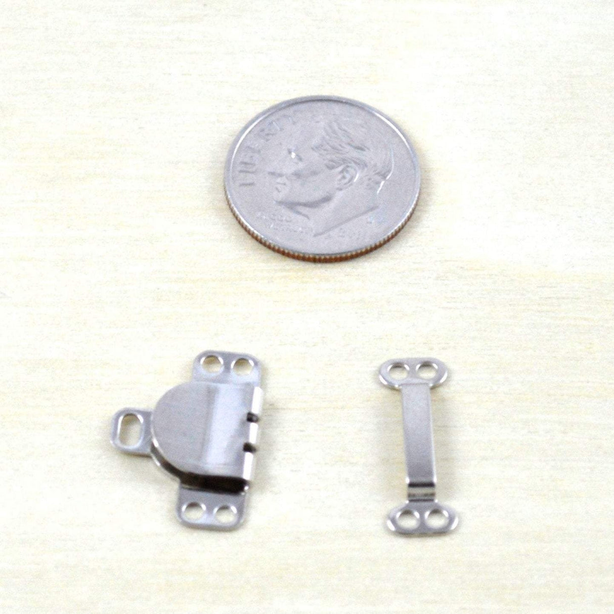 Hook and Eye Clasps Black Silver