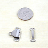 Hook and Eye Clasps Black Silver