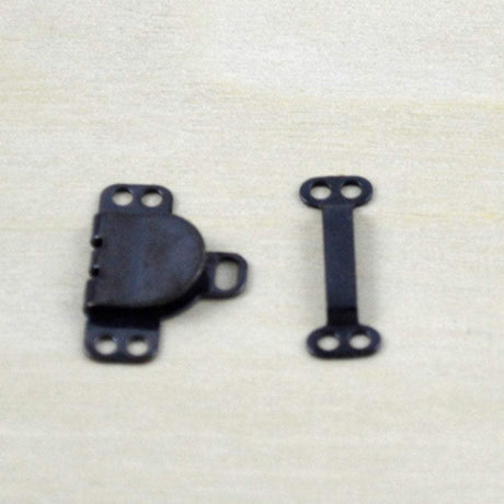 Hook and Eye Clasps Black Silver