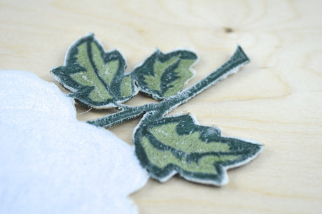 White Rose Iron-On Patch Applique