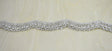 Rhinestone Trim Silver Scalloped Iron-On