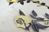 Rose Flower Patch Brown Mustard Iron-On