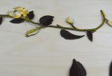 Rose Flower Patch Brown Mustard Iron-On