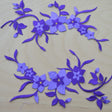 Embroidered Flower Patch Purple Iron-On