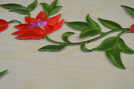 Embroidered Lily Flower Patch Applique
