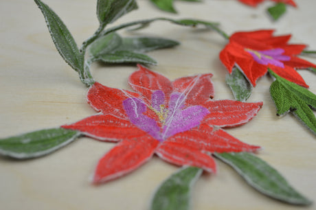 Embroidered Lily Flower Patch Applique