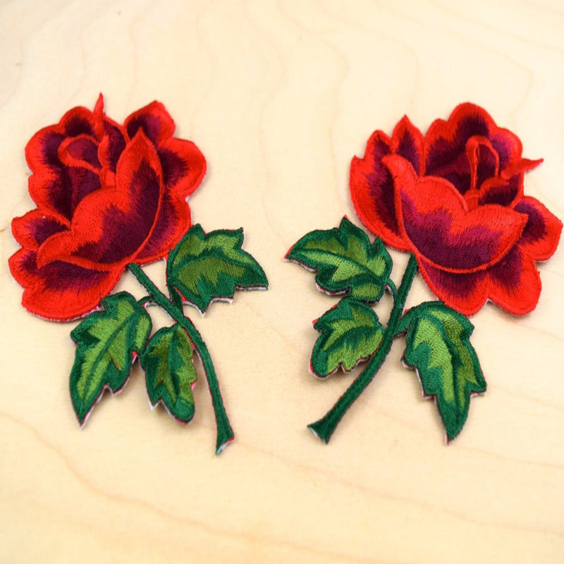 Rose Embroidery Iron-On Patches