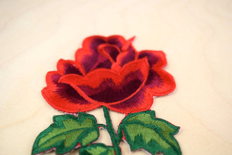Rose Embroidery Iron-On Patches