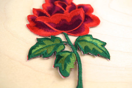 Rose Embroidery Iron-On Patches