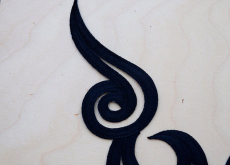 Iron-On Mirrored Swirl Applique Patch