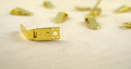 Clip-On Tie Hardware Gold Silver 1 Inch