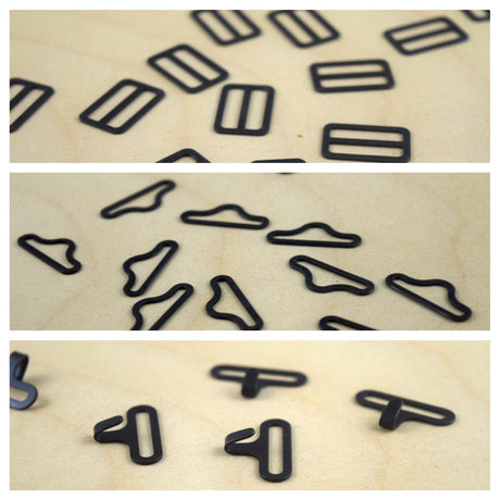 Bow Tie Adjuster Slider Black Metal 3/4"