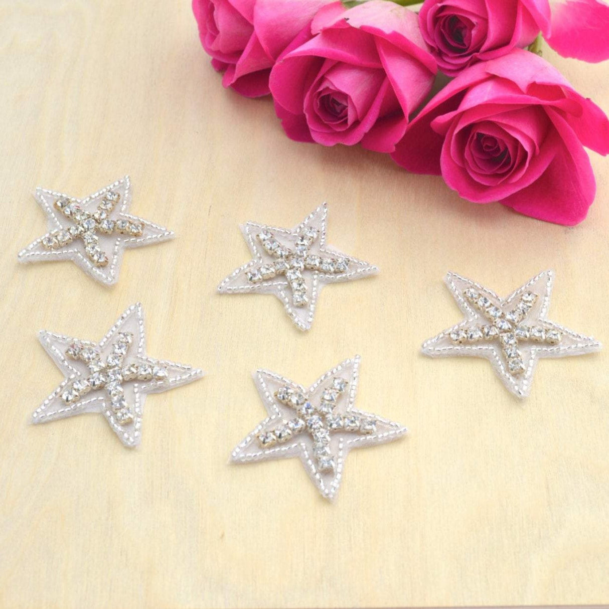 Rhinestone Star Patch Iron-On Applique