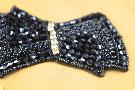 Crystal Applique Patch Navy Champagne