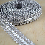 French Gimp Braid Trim 5/8" Metallic Gold Silver