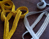 French Gimp Braid Trim 5/8" Metallic Gold Silver