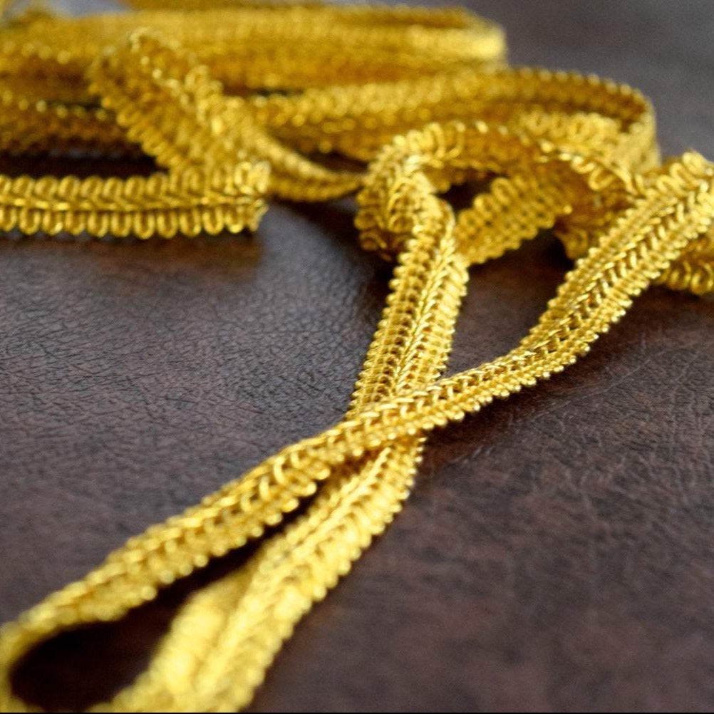 French Gimp Braid Trim 5/8" Metallic Gold Silver