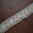 Beaded Lace Trim Silver 2 Inch