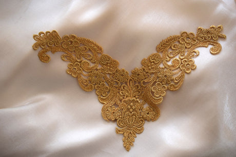 Metallic Venise Lace Applique