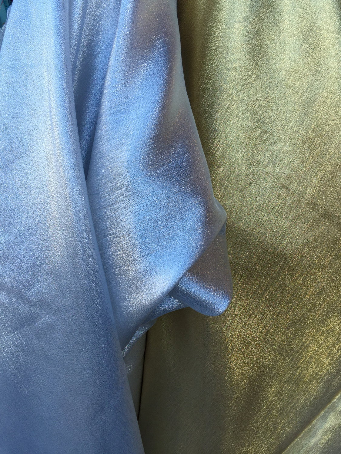 Silver Silk Lamé Fabric