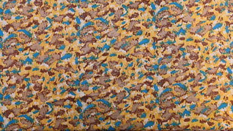 Rayon Challis Abstract Yellow Print