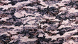 Rayon Print Floral Abstract Brown Grey Pink