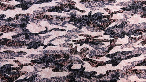 Rayon Print Floral Abstract Brown Grey Pink