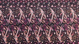 Rayon Paisley Print in Browns and Fuchsia