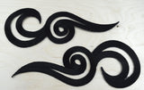 Iron-On Mirrored Swirl Applique Patch
