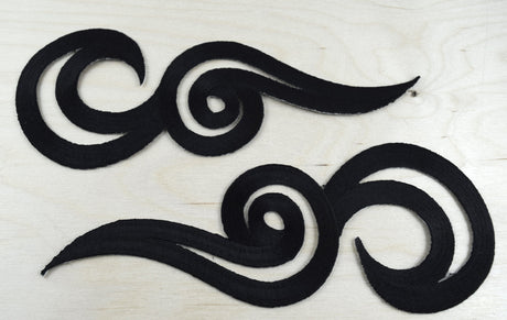 Iron-On Mirrored Swirl Applique Patch