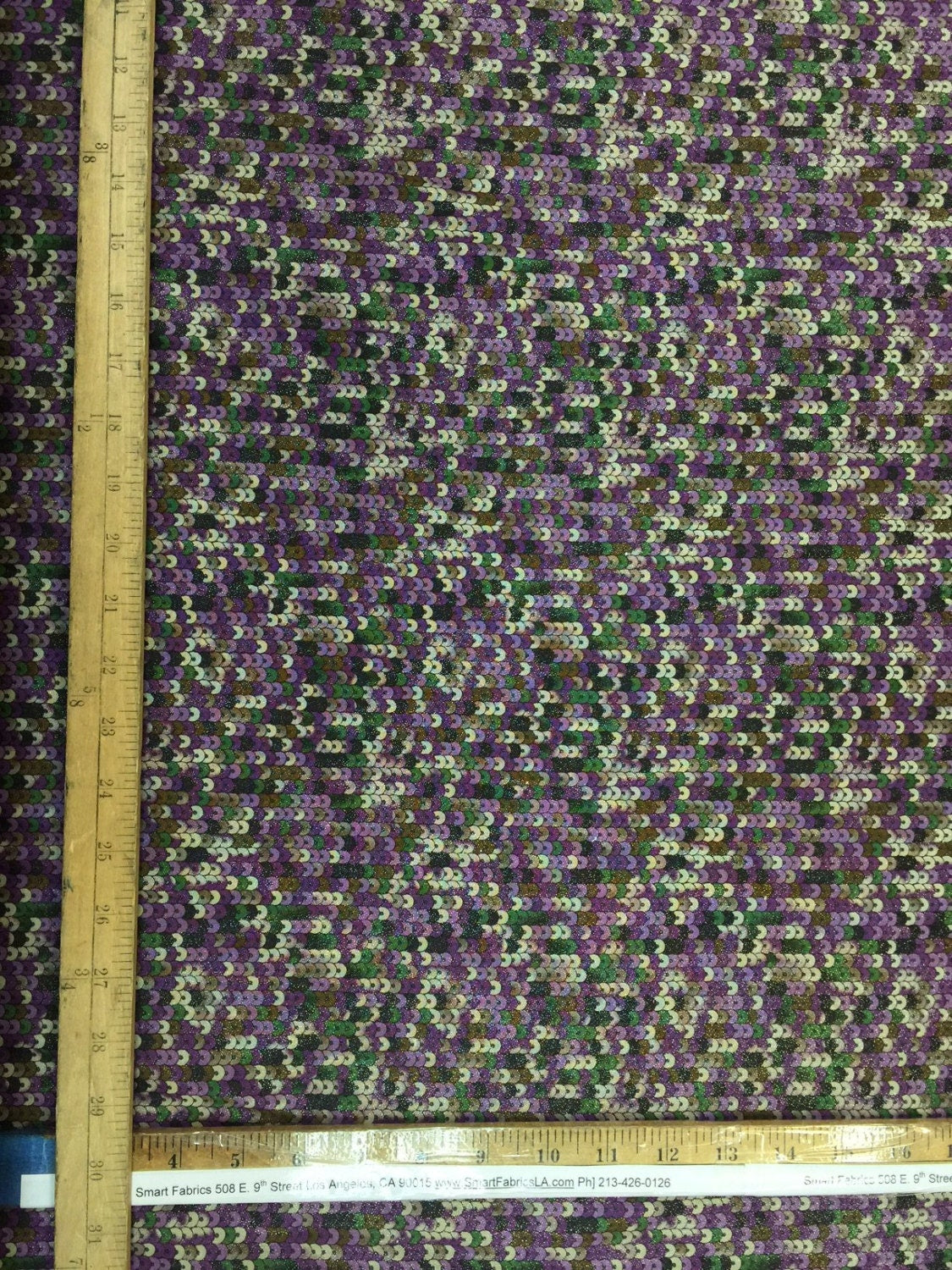 Sequin Rayon Challis Printed Multicolored