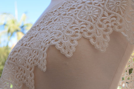 Venice Lace Trim 7 Inch White Ivory