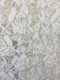 4-Way Stretch Lace Floral Ivory Gold