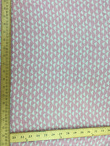 Rayon Challis Birds on Light Pink Background