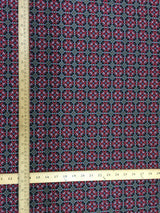 Rayon Challis Print Fabric Red Black