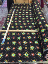 Rayon Challis Black Native American Inspired Print