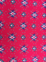 Rayon Challis Pink Native American Inspired Print