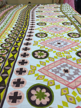 Rayon Challis Pastel Geometric Print