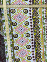 Rayon Challis Pastel Geometric Print