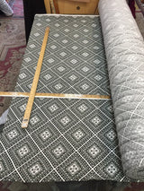Rayon Challis Black and White Squares