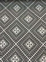 Rayon Challis Black and White Squares