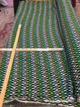 Rayon Challis Lime Green Geometrical Fabric