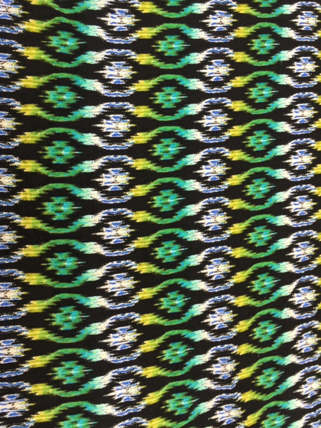 Rayon Challis Lime Green Geometrical Fabric