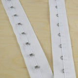 Hook and Eye Tape White Cotton Polyester