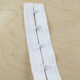 Hook and Eye Tape White Cotton