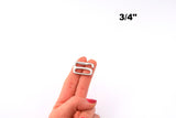 Metal Strap Hooks Silver 1/2 to 1 Inch