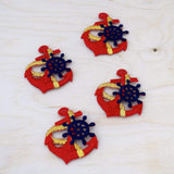 Anchor Patch Red Embroidered Iron-On